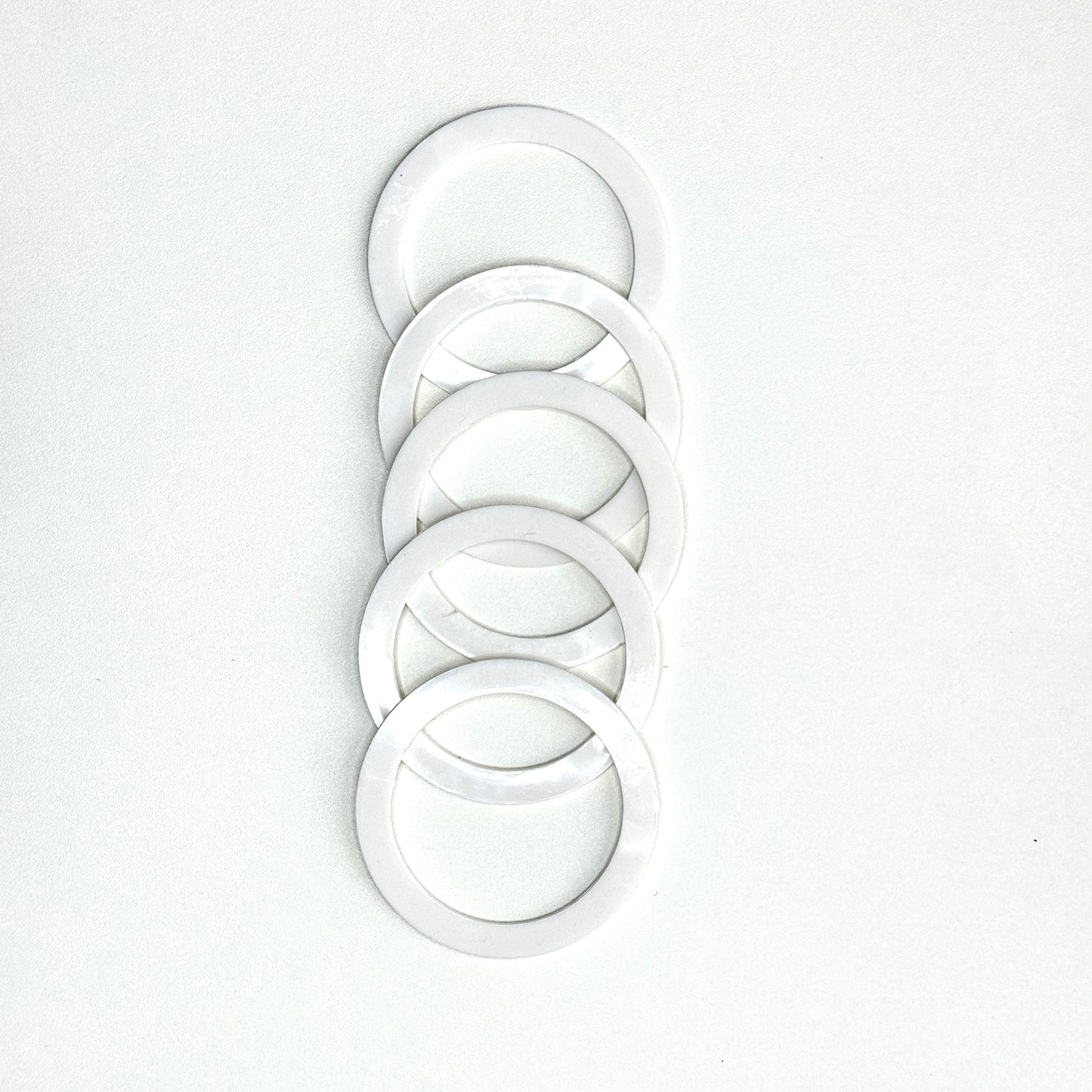 D1.96" (50 mm) White Stretch Ceilings Reinforcement Circle Rings/Protective Thermal Rings for Spotlights Installation