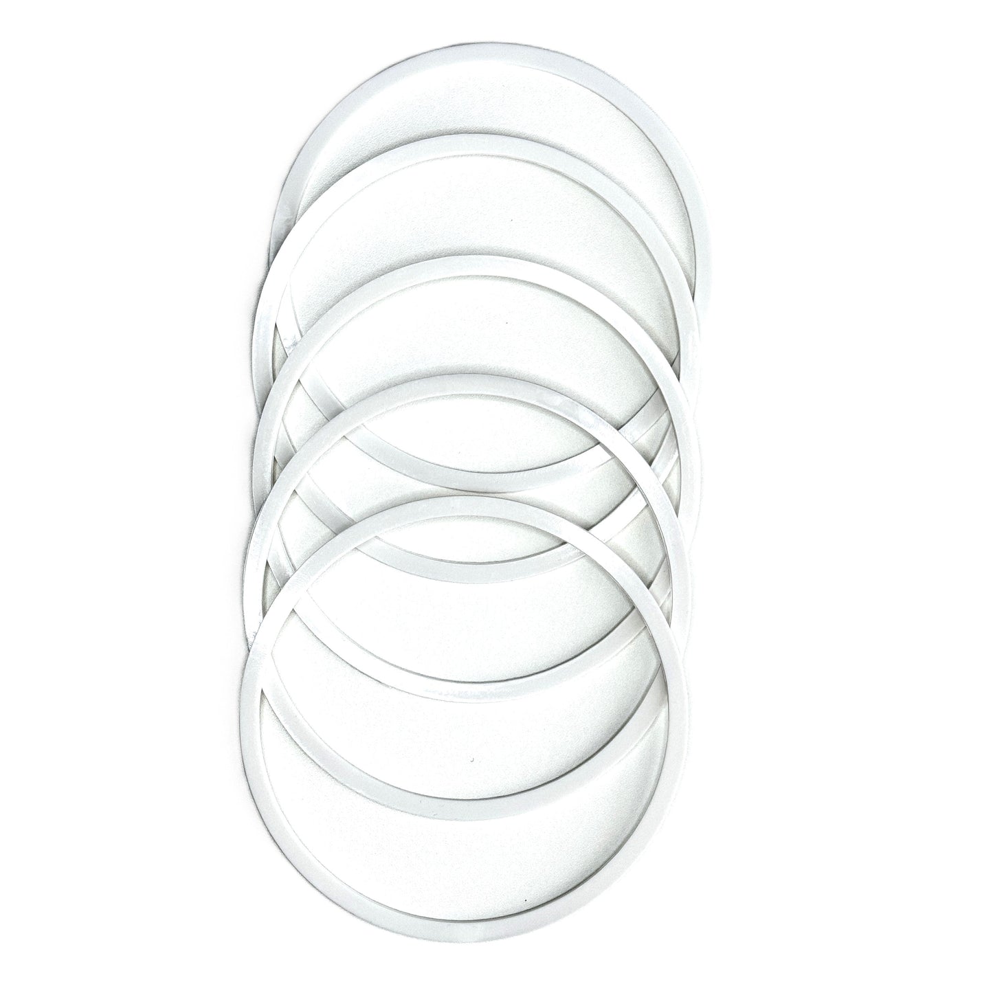D6.1" (155 mm) White Stretch Ceilings Reinforcement Circle Rings/Protective Thermal Rings for Spotlights Installation