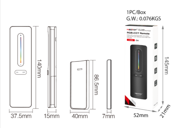 C4 - RGB+CCT Remote (2.4GHz)