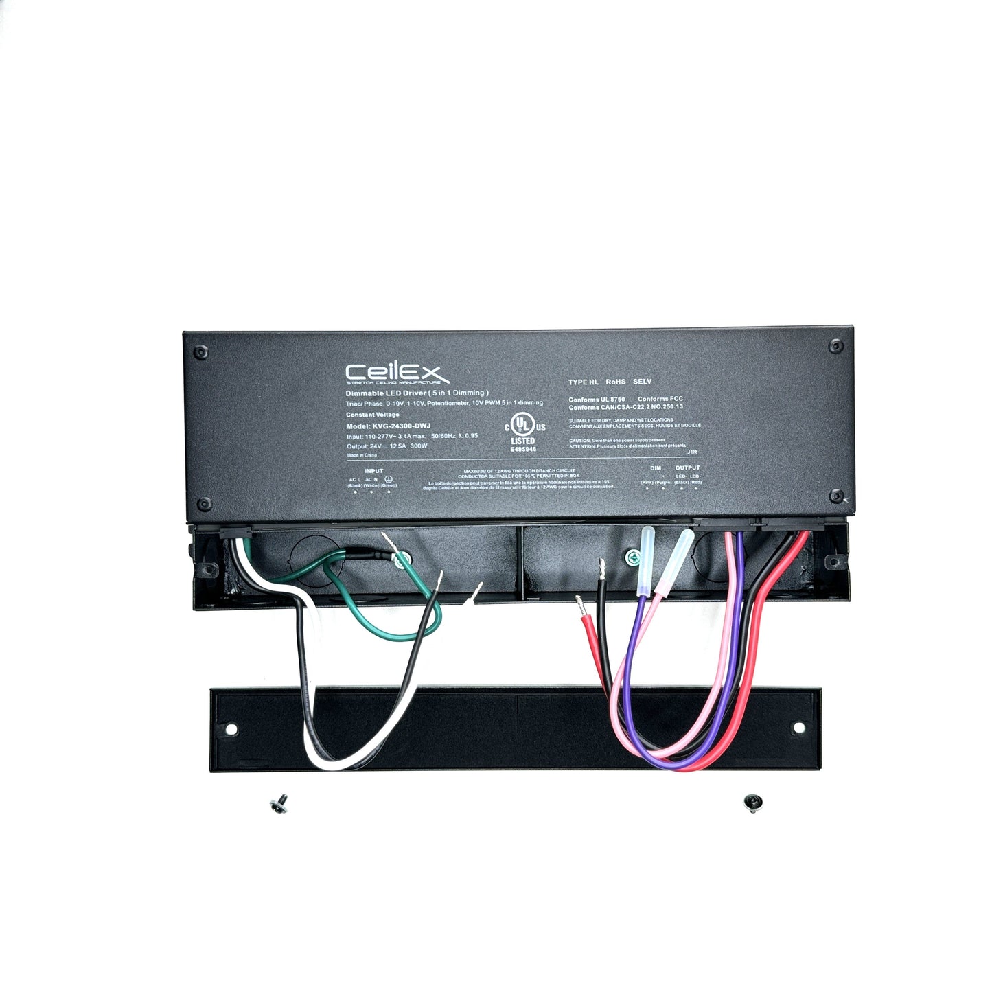 Triac Dimmable LED Driver 24V 300W IP67 UL Listed Compatible with Lutron Dimmer, Transformer for LED Lights, Dimmable Power Supply 5 in 1 Triac/0-10V/1-10V/Potentiometer/10V PWM