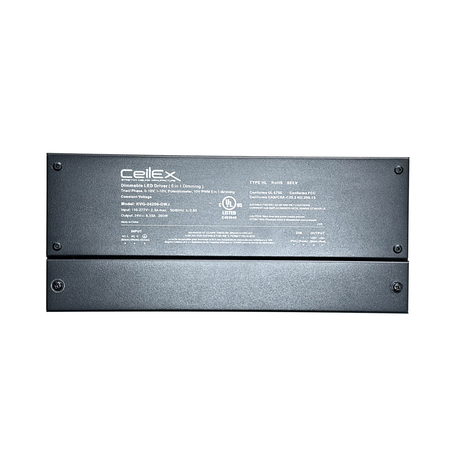 Triac Dimmable LED Driver 24V 200W IP67 UL Listed Compatible with Lutron Dimmer, Transformer for LED Lights, Dimmable Power Supply 5 in 1 Triac/0-10V/1-10V/Potentiometer/10V PWM