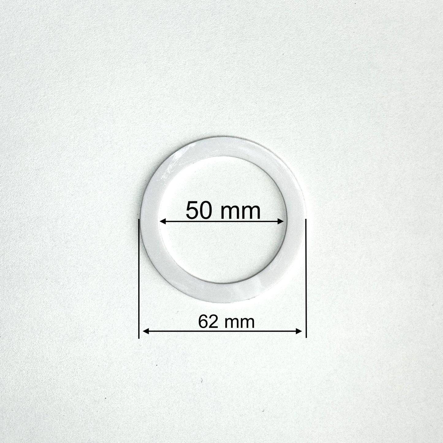 D1.96" (50 mm) White Stretch Ceilings Reinforcement Circle Rings/Protective Thermal Rings for Spotlights Installation