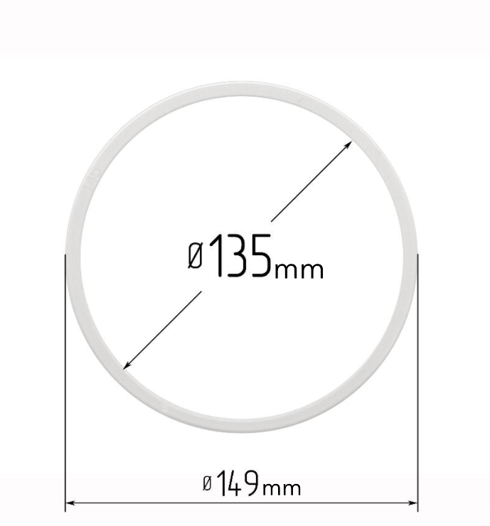 D5.4" (135 mm) Stretch Ceilings Reinforcement Circle Rings/Protective Thermal Rings for Spotlights Installation