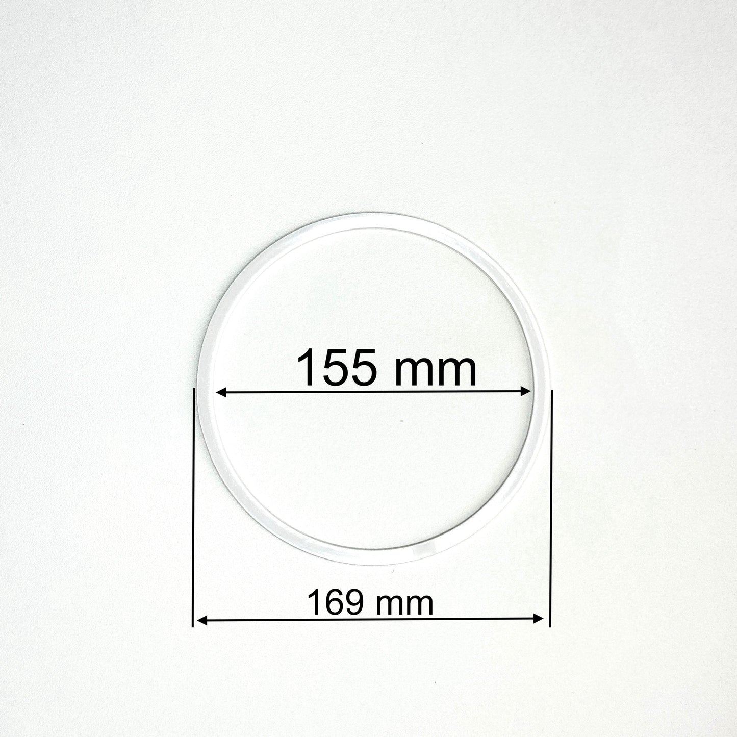 D6.1" (155 mm) White Stretch Ceilings Reinforcement Circle Rings/Protective Thermal Rings for Spotlights Installation