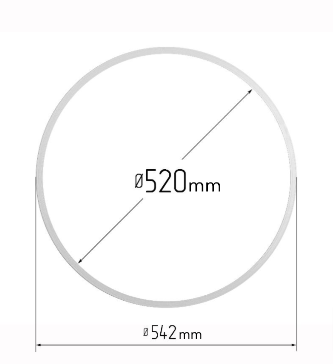 D20.44" (520 mm) Stretch Ceilings Reinforcement Circle Rings/Protective Thermal Rings for Spotlights Installation