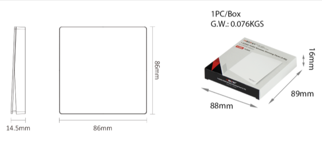 PUSH3 - 1 GANG PUSH Wireless Dimming Panel (2.4GHz)