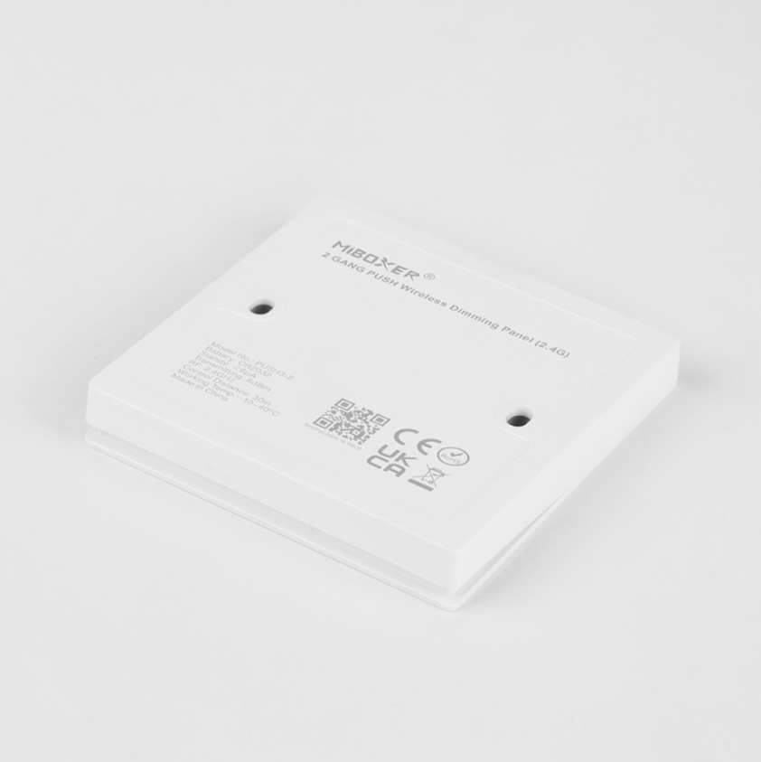 PUSH3-2 - 2 GANG PUSH Wireless Dimming Panel (2.4GHz)
