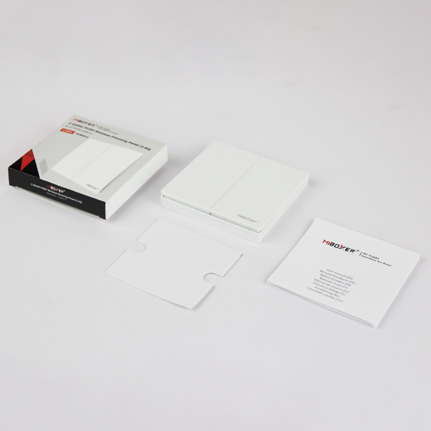 PUSH3-2 - 2 GANG PUSH Wireless Dimming Panel (2.4GHz)