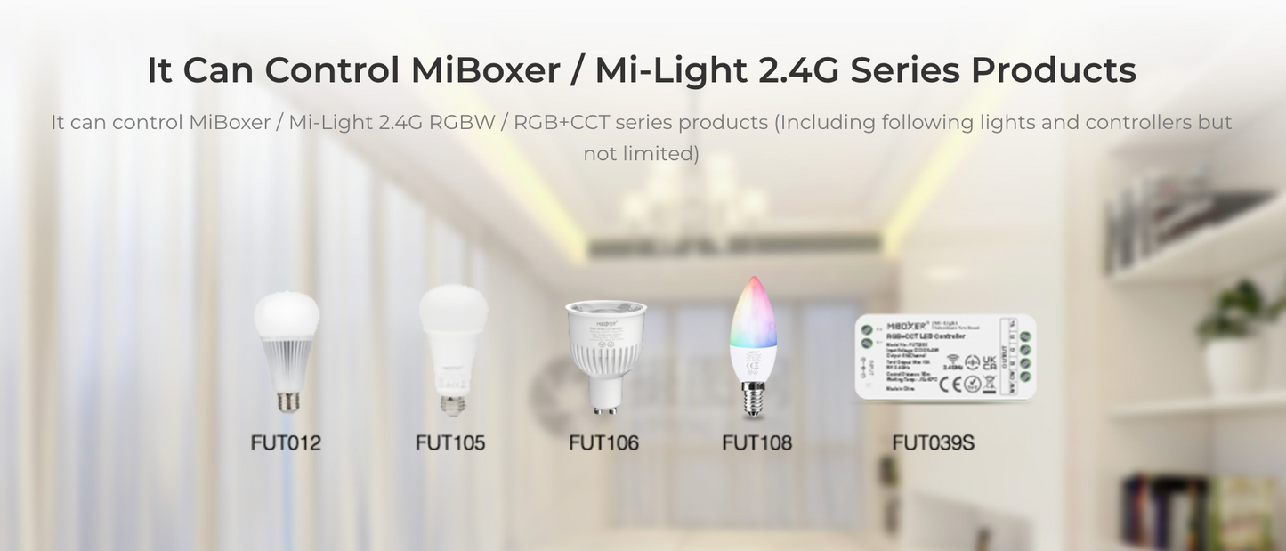 S2-W - 2.4G Rainbow Remote (RGB+CCT) White