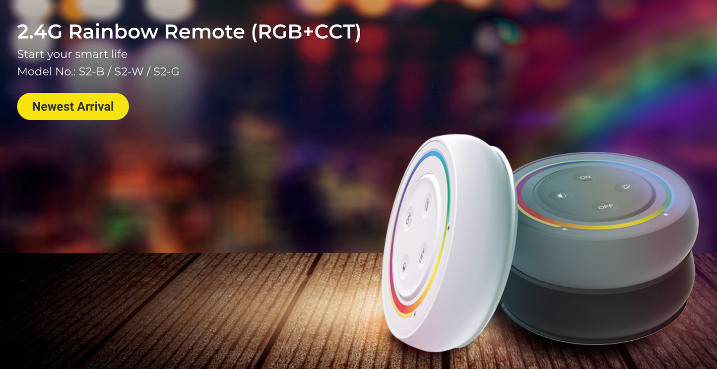 S2-W - 2.4G Rainbow Remote (RGB+CCT) White