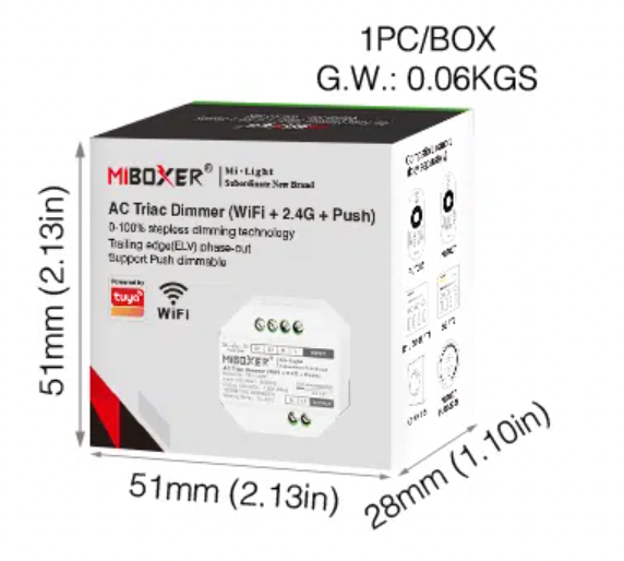 TRI-C1WR - AC Triac Dimmer (WiFi+2.4G+Push)