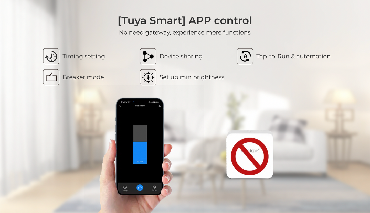 TRI-C1WR - AC Triac Dimmer (WiFi+2.4G+Push)