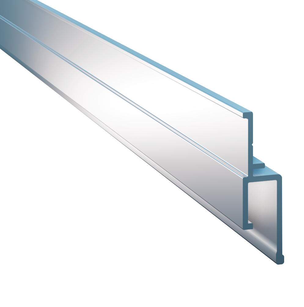 Aluminum Wall Profile for PVC Coverings - Model AP-104W
