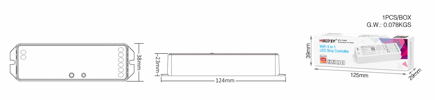 WL5 - 5 in 1 LED Strip Controller (WiFi+2.4G)