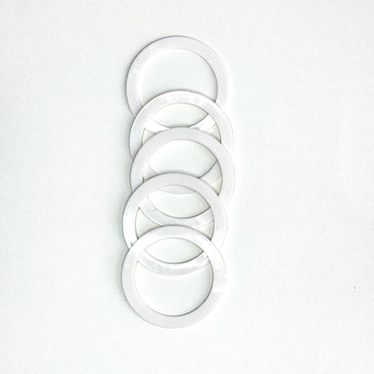 D1.96" (50 mm) White Stretch Ceilings Reinforcement Circle Rings/Protective Thermal Rings for Spotlights Installation