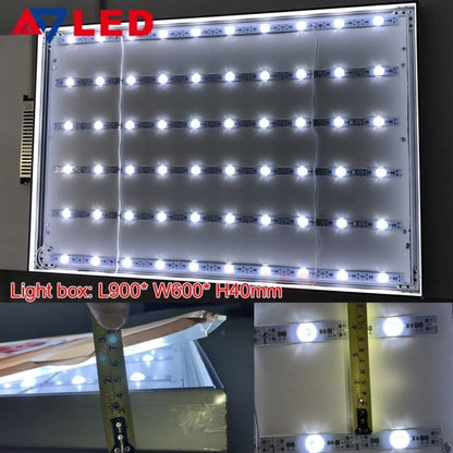 CE-N3030-12W-HJ-6.5K – 10 Pcs Backlit 6.5K Led Bar 3.25ft, Dimmable 24V 14.4W Ip20, Ul Listed for Light Box