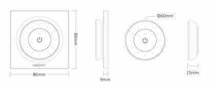 K3-W - 1-Zone Rotating Wheel CCT Remote White