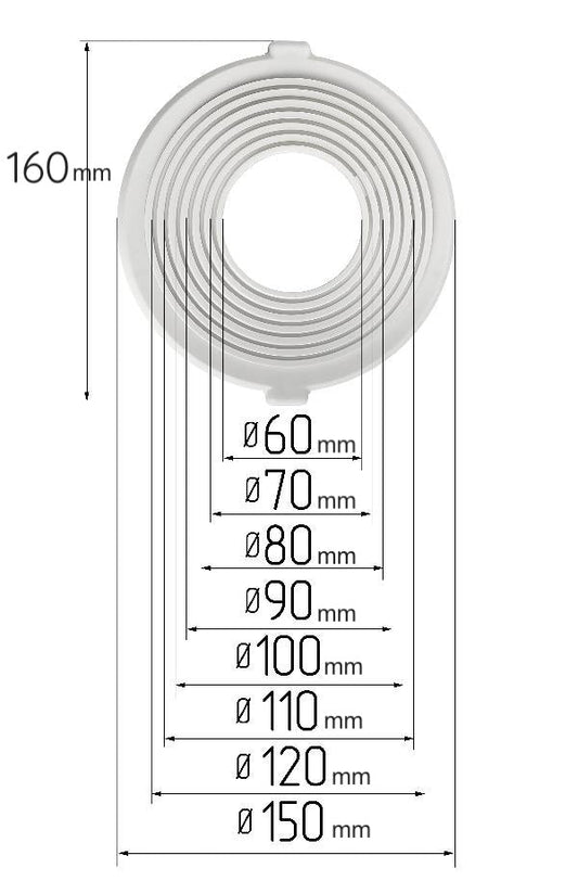 D2.36"-4.33" (60-110 mm) Stretch Ceilings Universal Circle Platforms for Spotlights Installation, Adjustable Holder Supporting Base