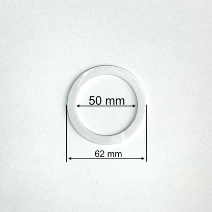 D1.96" (50 mm) White Stretch Ceilings Reinforcement Circle Rings/Protective Thermal Rings for Spotlights Installation