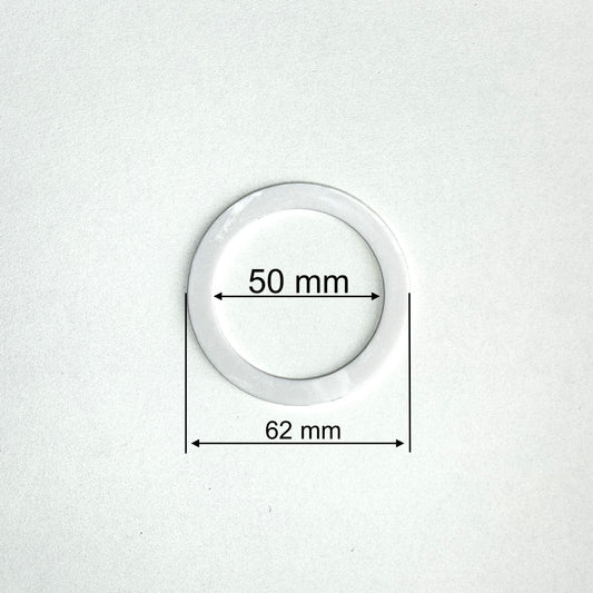 D1.96" (50 mm) White Stretch Ceilings Reinforcement Circle Rings/Protective Thermal Rings for Spotlights Installation