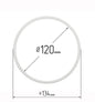 D4.73" (120 mm) Stretch Ceilings Reinforcement Circle Rings/Protective Thermal Rings for Spotlights Installation