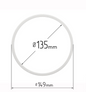 D5.4" (135 mm) Stretch Ceilings Reinforcement Circle Rings/Protective Thermal Rings for Spotlights Installation