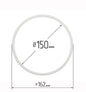 D5.92" (150 mm) Stretch Ceilings Reinforcement Circle Rings/Protective Thermal Rings for Spotlights Installation