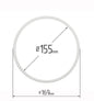 D6.25" (155 mm) Stretch Ceilings Reinforcement Circle Rings/Protective Thermal Rings for Spotlights Installation