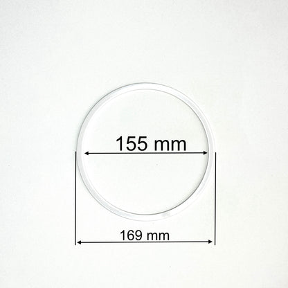 D6.1" (155 mm) White Stretch Ceilings Reinforcement Circle Rings/Protective Thermal Rings for Spotlights Installation