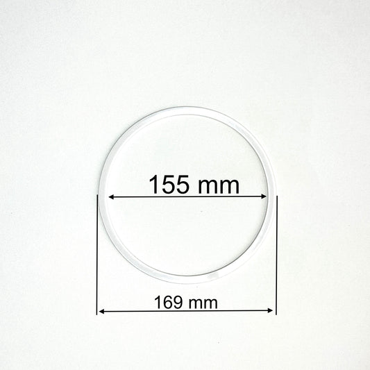 D6.1" (155 mm) White Stretch Ceilings Reinforcement Circle Rings/Protective Thermal Rings for Spotlights Installation