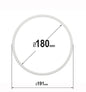 D7.06" (180 mm) Stretch Ceilings Reinforcement Circle Rings/Protective Thermal Rings for Spotlights Installation