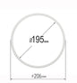D7.69" (195 mm) Stretch Ceilings Reinforcement Circle Rings/Protective Thermal Rings for Spotlights Installation