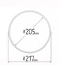 D8.06" (205 mm) Stretch Ceilings Reinforcement Circle Rings/Protective Thermal Rings for Spotlights Installation