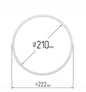 D8.27" (210 mm) Stretch Ceilings Reinforcement Circle Rings/Protective Thermal Rings for Spotlights Installation