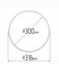 D12.37" (300 mm) Stretch Ceilings Reinforcement Circle Rings/Protective Thermal Rings for Spotlights Installation