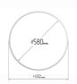 D22.81" (580 mm) Stretch Ceilings Reinforcement Circle Rings/Protective Thermal Rings for Spotlights Installation