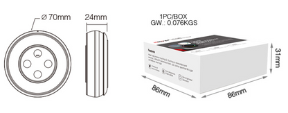 S2-W - 2.4G Rainbow Remote (RGB+CCT) White
