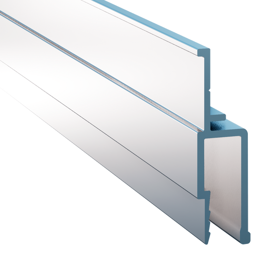 Aluminum Wall Profile for PVC Coverings - Model AP-102