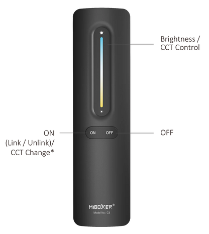 C3-W - 1-Zone CCT Remote (White)